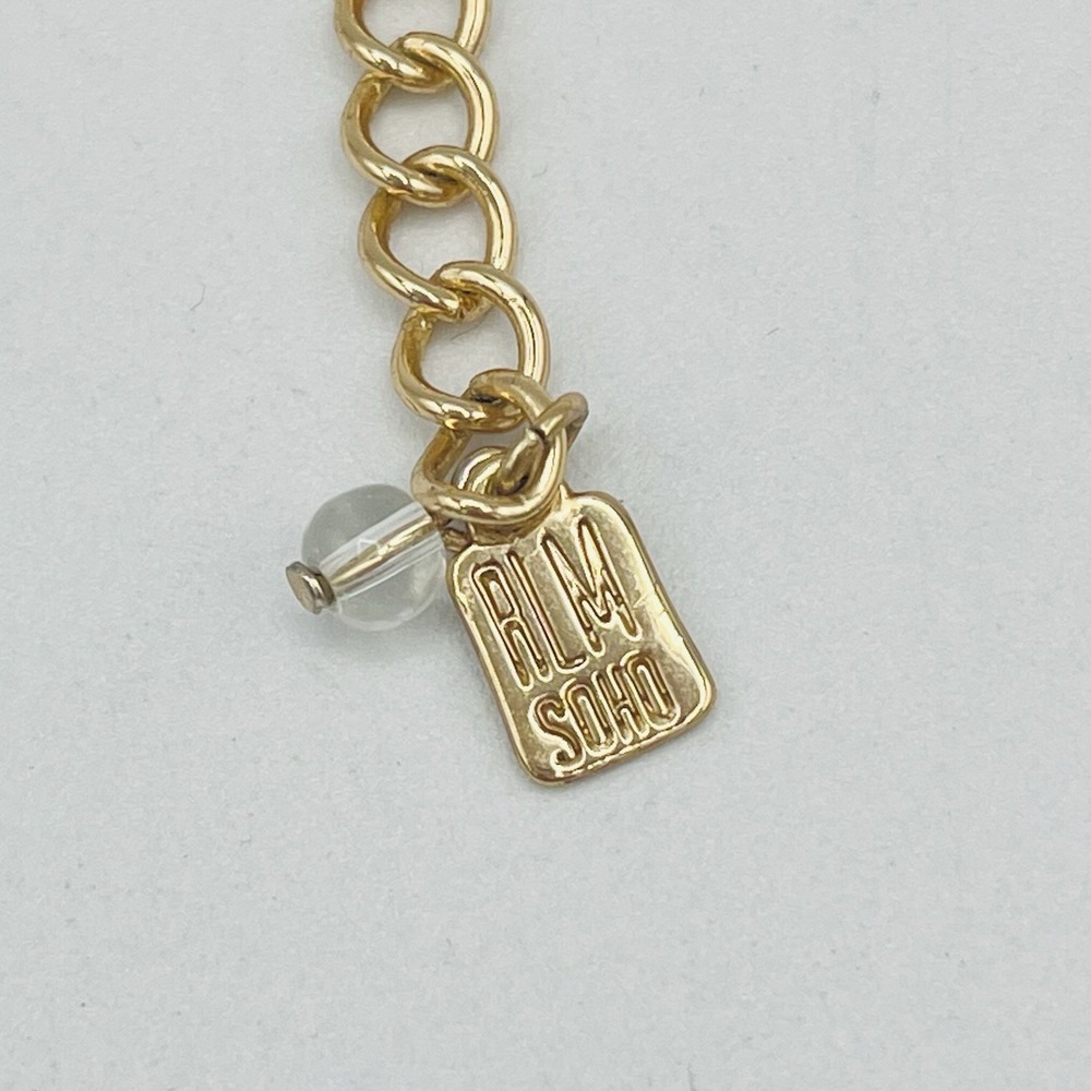 Robert Lee Morris SoHo RLM Gold Necklace Tone Turquoise Moon Star Heart Pendant - Picture 2 of 5